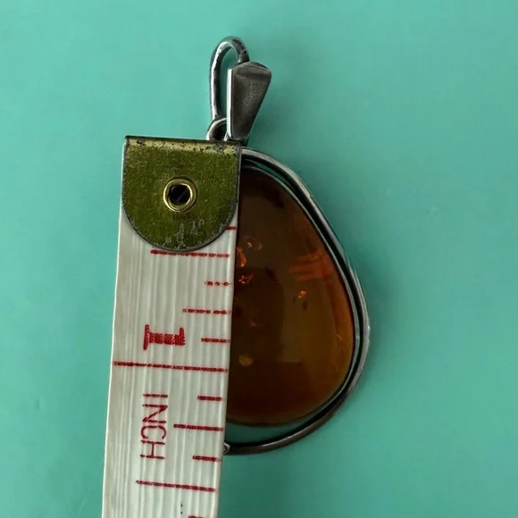 Authentic Baltic Amber Pendant with 925 Silver Frame - Picture 6 of 6